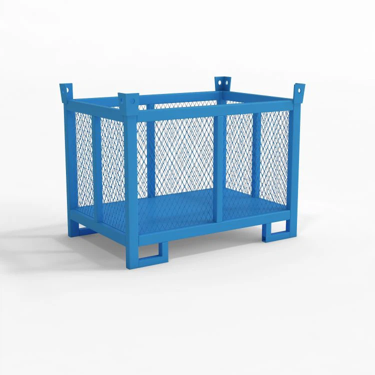 Cage Coimeádán Pailéid Stórála Sreang Miotail Seasta Sreang Stackable